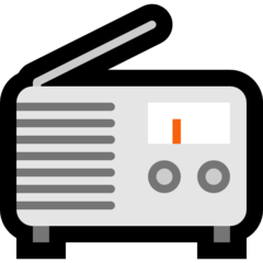 Wie Radio Emoji auf Microsoft aussieht.