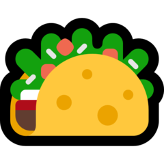 Hvordan Taco emoji ser ud på Microsoft.