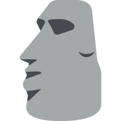 Hoe Moai-beeld emoji eruit ziet op Mozilla.