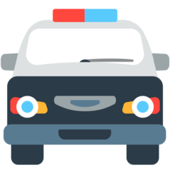 Hoe Naderende politieauto emoji eruit ziet op Mozilla.