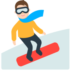 Hvordan Snowboarder emoji ser ud på Mozilla.