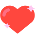 How Sparkling Heart emoji looks on Mozilla.