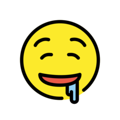 Bagaimana Ngiler emoji terlihat di Openmoji.