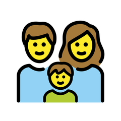 Hvordan Familie emoji ser ud på Openmoji.