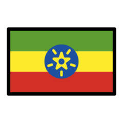 Bagaimana Bendera: Etiopia emoji terlihat di Openmoji.