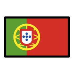 Hoe Vlag: Portugal emoji eruit ziet op Openmoji.