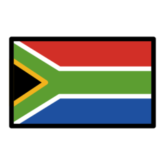 Hvordan Flag: Sydafrika emoji ser ud på Openmoji.