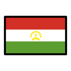 Bagaimana Bendera: Tajikistan emoji terlihat di Openmoji.