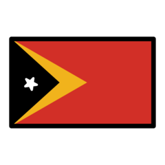 Come Bandiera: Timor Est emoji appare su Openmoji.