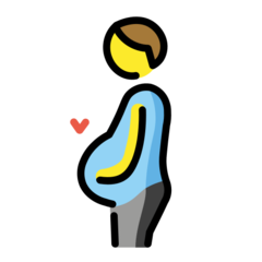 Hvordan Gravid mand emoji ser ud på Openmoji.