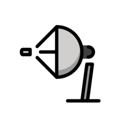 Hvordan Parabolantenne emoji ser ud på Openmoji.