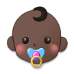 Bagaimana Bayi: warna kulit gelap emoji terlihat di Samsung.