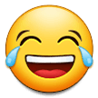 Come Faccina con lacrime di gioia emoji appare su Samsung.