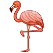 Hvordan Flamingo emoji ser ud på Samsung.