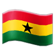 Bagaimana Bendera: Ghana emoji terlihat di Samsung.