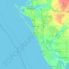 Siesta Key topographic map, elevation, terrain