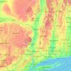 Hudson River topographic map, elevation, terrain