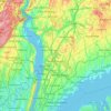 Westchester County topographic map, elevation, terrain