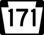 PA Route 171 marker