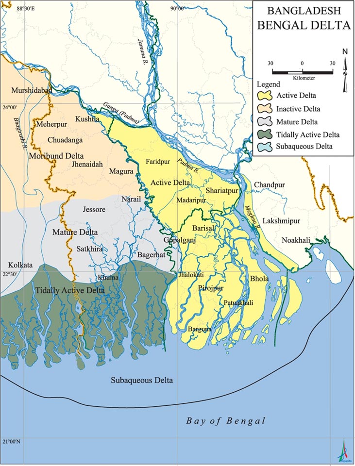 Ganges Brahmaputra Delta Map