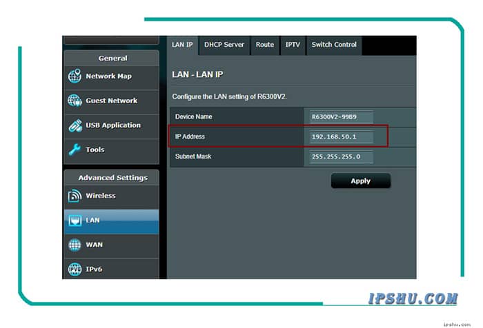 Schematic diagram of modifying the router login address