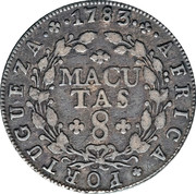 8 Macutas - Maria I and Pedro III – reverse