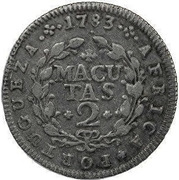 2 Macutas - Maria I and Pedro III – reverse