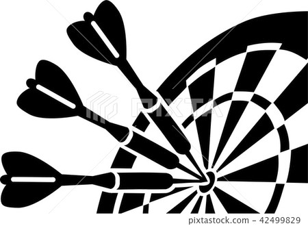 Dartboard with Darts 42499829