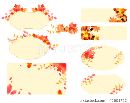 Frame of autumn leaves 42601722