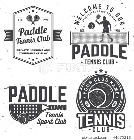 Set of Paddle tennis badge, emblem or sign. Vector illustration. Concept for shirt, print, stamp or 44075218