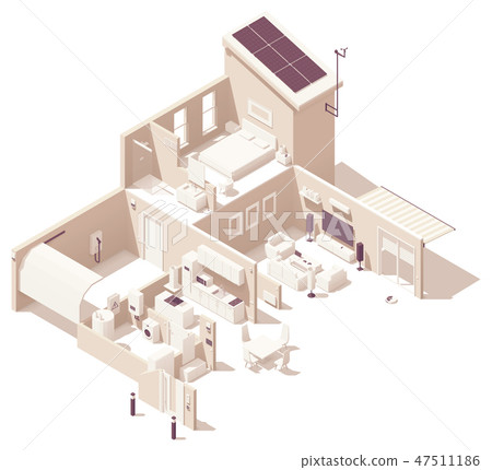 Vector isometric smart home 47511186