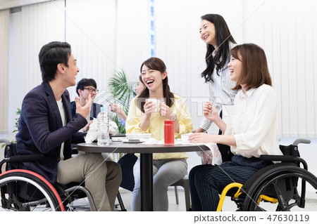 Japan Universal Manner Association supervised material business scene wheelchair 47630119