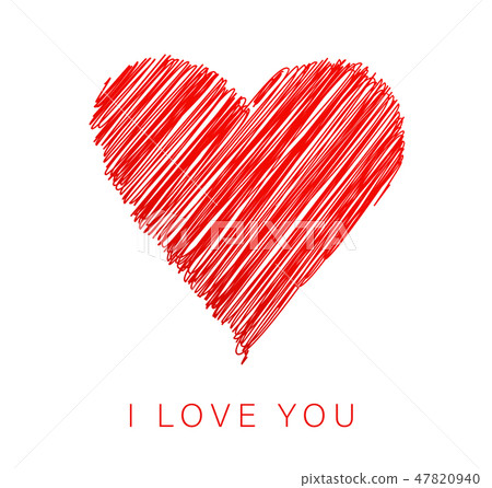 Line art heart. Abstract vector illustration  47820940