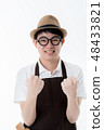 farmer or shop owner concept asian smart man  48433821