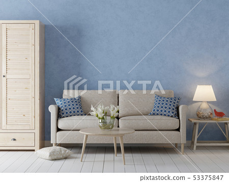 Empty wall for mockup in interior background, 53375847