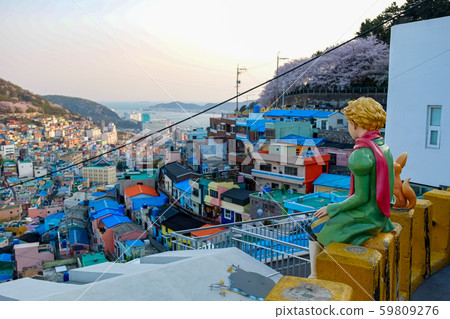 Famous attraction Gamcheon Culture Village in Busan,Korea 59809276