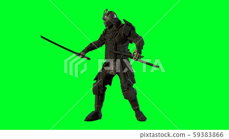 Japanese Samurai 3d render illustration 59383866