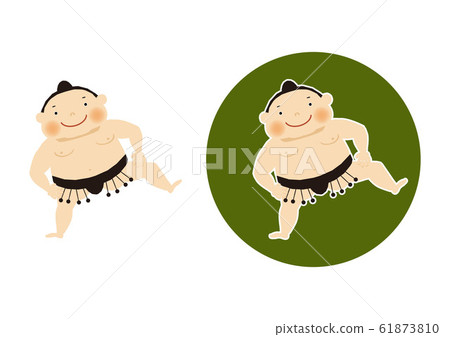 Sumo. Sumo wrestler character design. Illustration of Sekitori. 61873810