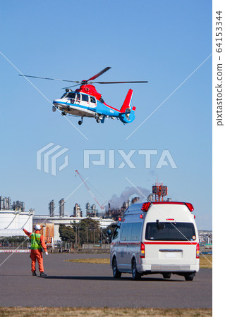 Victim's helicopter transportation 64153344