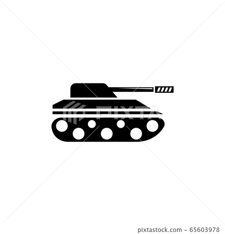 War Army Tank, Military Heavy Panzer Flat Vector 65603978