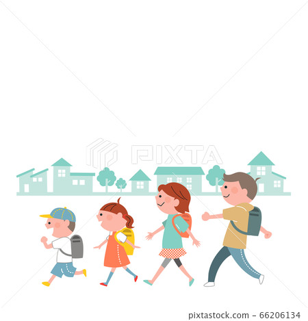 Children going to and from school 66206134