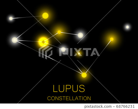 Lupus constellation. Bright yellow stars  68766231