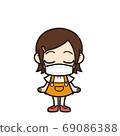 Girl bowing mask 69086388