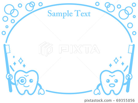 Healthy tooth decoration frame [2 colors] 69355856