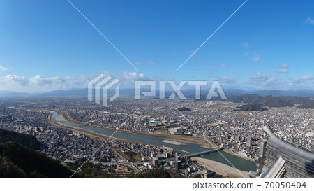 View from Gifu Castle castle tower (west) 70050404