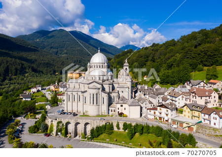 General view of Re village in Italian Alps in summer 70270705