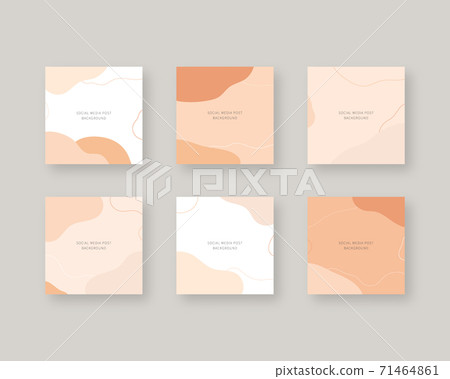 Social media post background. Modern memphis background. Trendy editable social media post template. Vector illustration 71464861