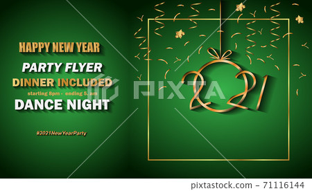 2021 Happy New Year background for your seasonal invitations, festive posters, greetings cards. 71116144