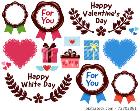 Valentine's Day and White Day Material Set 72702861