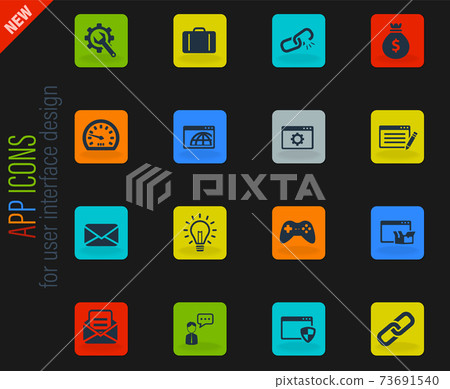 seo and development icon set 73691540